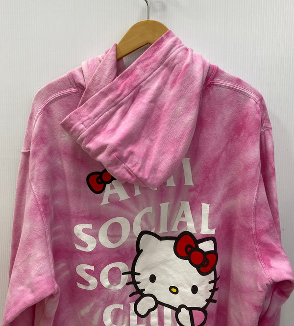 アンチソーシャルソーシャルクラブ Anti Social Social Club x Hello Kitty Hoodie FW19 ハローキティ パーカ ピンク Lサイズ 201MT-2694