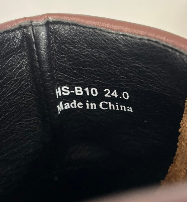 デグナー DEGNER レザー エンジニアブーツ バイク サイドジップ HS-B10 レディース靴 ブーツ エンジニア ブラウン 24cm 101sh-2317