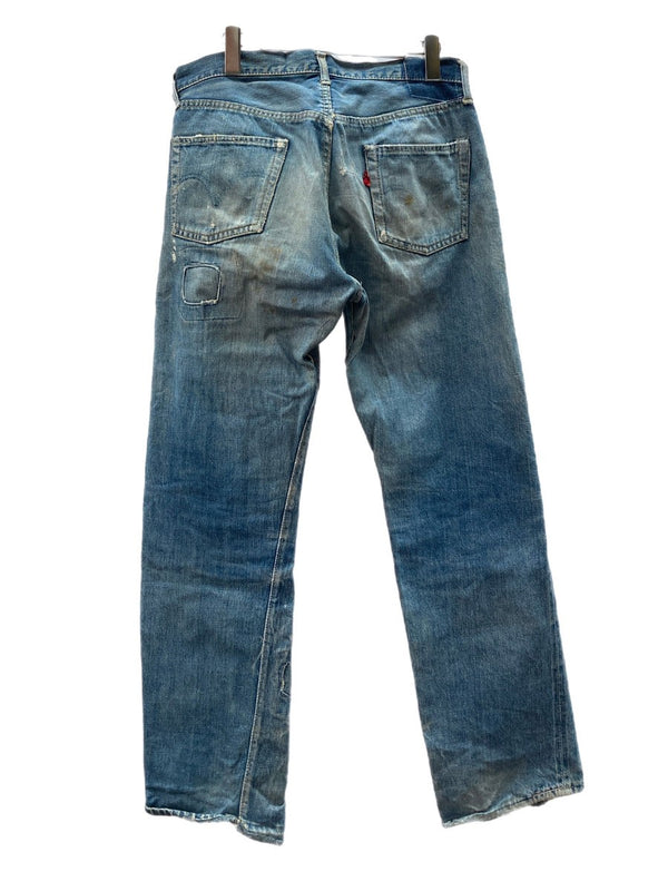 リーバイス Levi's 501 BIG E 60s 60年代 Vintage ヴィンテージ ジーンズ デニムパンツ ジーパン ボタン裏16 足長R 赤耳 青 無地 デニム ブルー 104MB-145