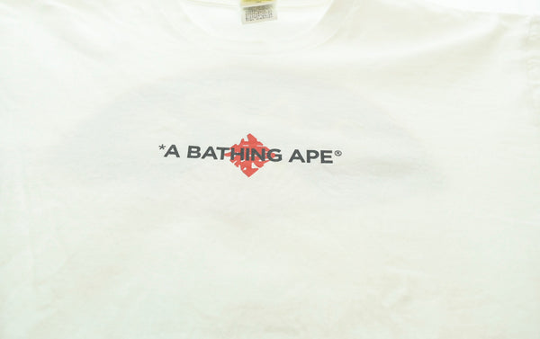 アベイシングエイプ A BATHING APE JAPANESE FAN TEE 半袖Tシャツ 白 Tシャツ ホワイト LLサイズ 103MT-1208