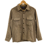 ペンドルトン PENDLETON 70's 70年代 WOOL ウール チェックシャツ ボードシャツ ネルシャツ 開襟 オープンカラー ボックス vintage ヴィンテージ MADE IN USA アメリカ製 長袖シャツ ブラウン Lサイズ 101MT-4124