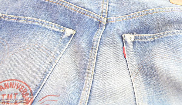 ティーエムティー TMT リーバイス501XX プリント デニムパンツ デニム ブルー 34 103MB-536