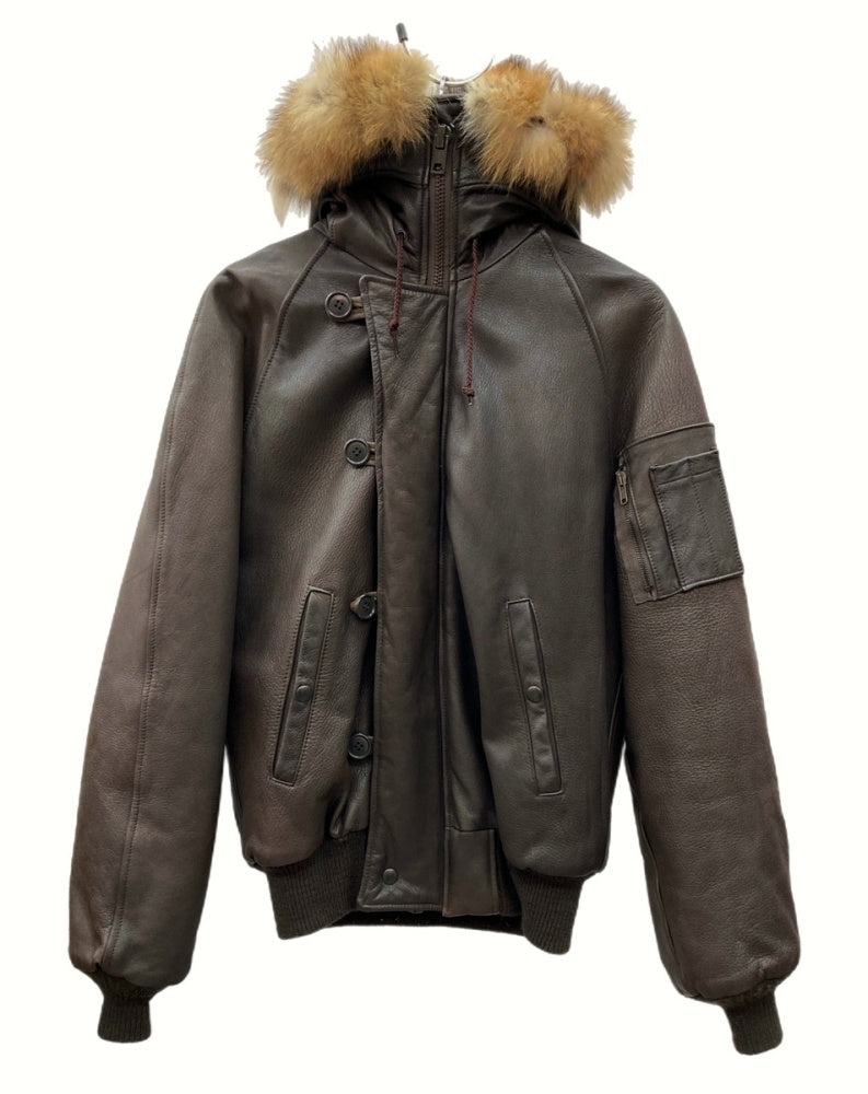 ショット SCHOTT N-5A FLIGHT JACKET フライト ジャケット アウター ミリタリー USA製 米国 茶色 38 ジャケット 無地  ブラウン 104MT-862 | 古着通販のドンドンサガール