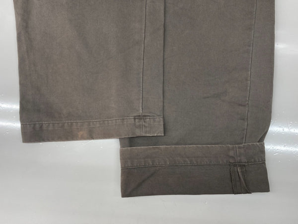 ダブルアールエル RRL CHINO PANTS チノ パンツ ワーク ボタンフライ トラウザーズ Ralph Lauren 灰 無地 44788 チノパン グレー 34×32 104MB-339