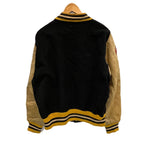 ヴィンテージ vintage 60's～ 60年代 LIPPMANS ウール スタジャン バーシティジャケット アワードジャケット インディアンヘッド 袖レザー ツートン イエロー 42 ジャケット ネイビー 101MT-5453