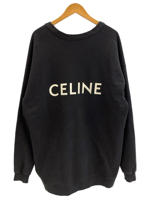 セリーヌ Céline バックロゴ スウェットカーディガン カーディガン ブラック Mサイズ 101MT-4061