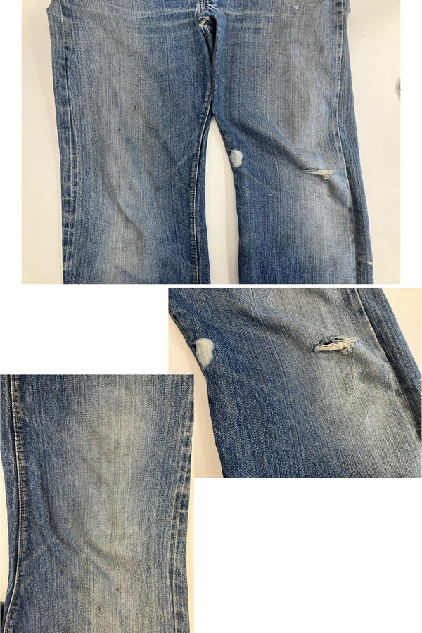 リーバイス Levi's 70's 70年代 501 66前期 66single シングル ボタン裏6刻印 赤耳 VINTAGE ヴィンテージ デニム ブルー W36L35 101MB-660