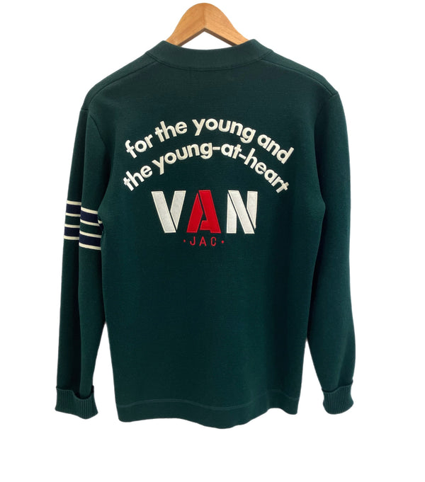 ヴァンヂャケット VAN Jacket INC. 70th ANNIVERSARY 70周年記念 レタード カーディガン カーディガン グリーン Mサイズ 101MT-3802