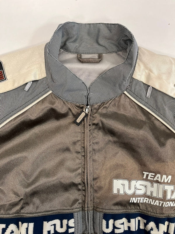 クシタニ KUSHITANI バイカージャケット レージングジャケット 茶 ジャケット ベージュ Lサイズ 101MT-5225