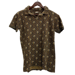 【曜日割引対象外】 キャピタル KAPITAL ヤシの木 総柄 コットン ポロシャツ Tシャツ イエロー 2サイズ 201MT-4408 VB