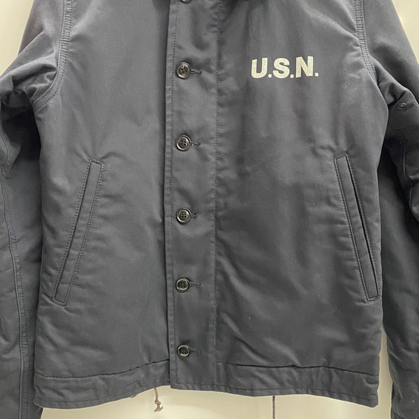 【曜日割引対象外】 アヴィレックス AVIREX N-1 DECK JACKET ステンシル ジャケット ネイビー Mサイズ 201MT-4517 VB