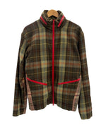 コムデギャルソン COMME des GARCONS SHIRT チェックデザインブルゾン ウールジャケット W13150 ジャケット ブラウン Mサイズ 101MT-4969