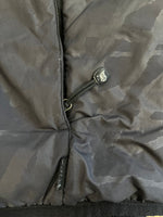 ステューシー STUSSY ロゴ総柄 無地 リバーシブル パフジャケット 中綿ジャケット 黒 ジャケット ブラック Lサイズ 101MT-5411