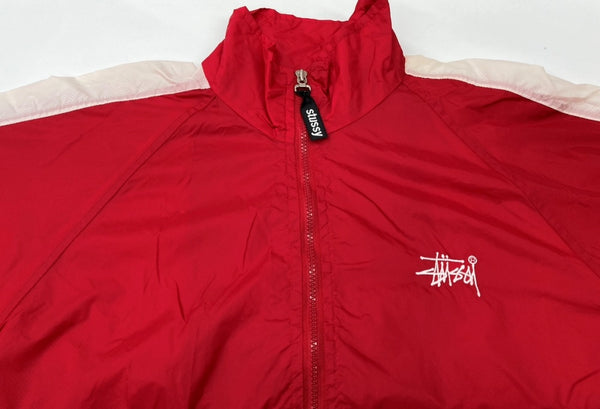 ステューシー STUSSY OLD USA製 STUSSY SPORT JACKET オールド ステューシー スポーツ ジャケット 赤 ジャケット ロゴ レッド Lサイズ 104MT-1968