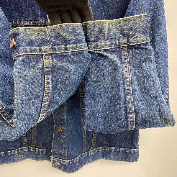 【曜日割引対象外】 リーバイス Levi's 70's 70505 BIG E ケアタグ 濃紺 USA製 デニム ジャケット ブルー 40サイズ 201MT-4718 VB
