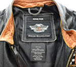 ハーレーダビットソン HARLEY DAVIDSON 13VM HAVOC LEATHER JACKET レザージャケット 黒 97153-13VM ジャケット ブラック Mサイズ 103MT-1036