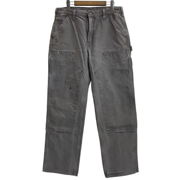 【曜日割引対象外】 カーハート Carhartt ダブルニー ダックパンツ カーゴパンツ グレー 33×32サイズ 201MB-1184 VB