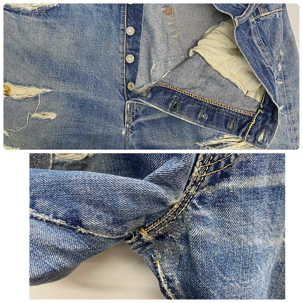 【曜日割引対象外】 リーバイス Levi's 60's 501XX ギャラ無し 紙パッチ デニム ブルー W34サイズ 201MB-969 VB