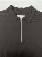 サカイ sacai 24SS Cotton Jersey Pullover ハーフジップ プルオーバー ポロシャツ 半袖 灰 24-03375M サイズ 2 半袖ポロシャツ 無地 グレー 104MT-2088