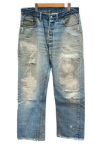 リーバイス Levi's 66前期 70's 70年代 Vintage ヴィンテージ ジーンズ デニムパンツ ボタン裏6 赤耳 青 無地 デニム ブルー サイズ不明 104MB-115