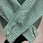 【曜日割引対象外】 ヴィンテージ vintage 50's~ Dunhill Cotton Check Shirts 長袖シャツ グリーン Mサイズ 201MT-4379 VB