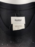 ダブレット doublet 21SS NOT ANNIVERSARY EMBROIDERY T-SHIRT 半袖 Tシャツ 刺繍 カットソー 黒 21SS32CS177 Tシャツ プリント ブラック Sサイズ 104MT-2117