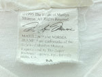 ヴィンテージ VINTAGE ITEM 90's Marilyn Monroe JEANS マリリンモンロー フェイス プリント 袖 裾 シングル ©1995 白 Tシャツ プリント ホワイト Mサイズ 104MT-278
