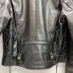 【曜日割引対象外】 バンソン VANSON ハイウェイマン ダブルライダース Dポケット USA製 レザー ジャケット ブラック 46サイズ 201MT-4147 VB