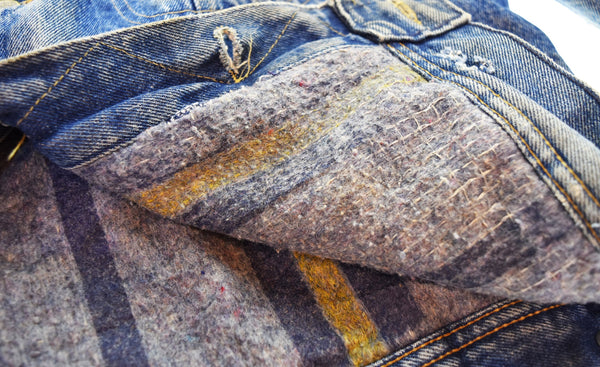 リー Lee 70s70年代 ビンテージSTORM RIDER ストームライダー ブランケットライナー デニムジャケット 44L ジャケット ブルー 103MT-3275