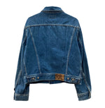 ダブルアールエル RRL 90s 90年代 三ツ星タグ USA製 101-J TYPE デニムジャケット Gジャン トラッカージャケット 紺 青 ジャケット 無地 ネイビー Mサイズ 104MT-1995