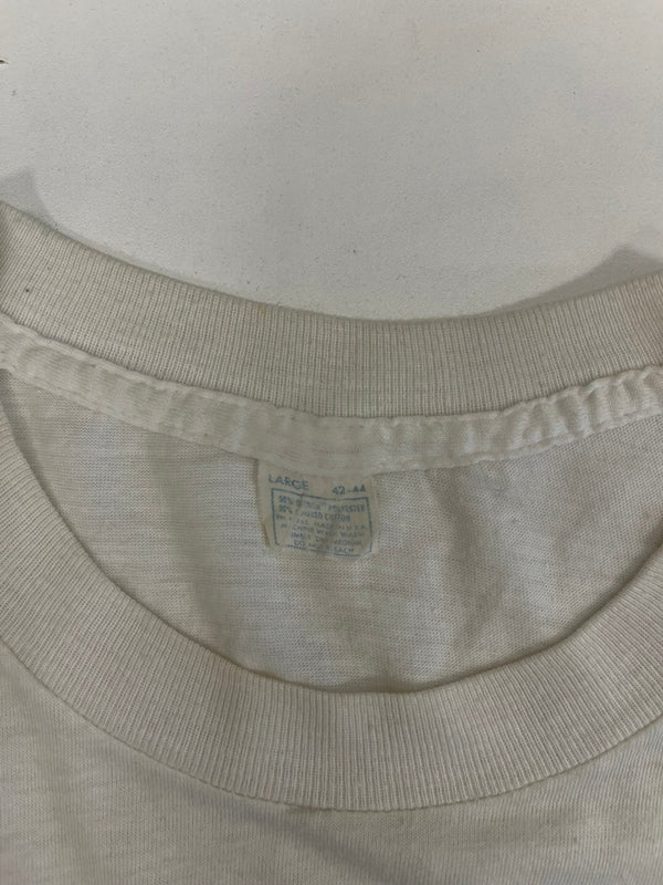 ヴィンテージ vintage US古着 アメカジ キャラT シングルステッチ Tシャツ ホワイト Lサイズ 101MT-4827