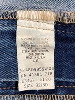 ダブルアールエル RRL DENIM PANTS デニム パンツ ボタンフライ ジーパン ジーンズ USA製 Ralph Lauren インディゴ 青 ロゴ 36-4609955WXS デニム ブルー サイズ 32 104MB-217