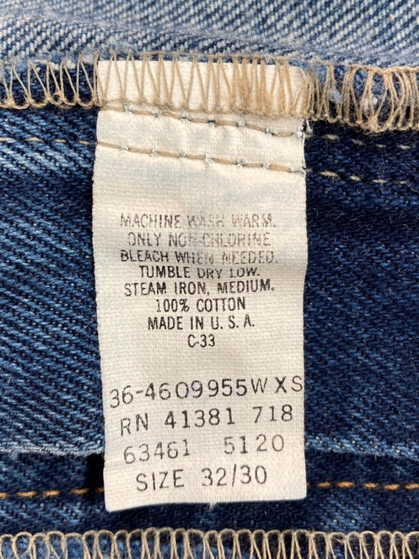 ダブルアールエル RRL DENIM PANTS デニム パンツ ボタンフライ ジーパン ジーンズ USA製 Ralph Lauren インディゴ 青 ロゴ 36-4609955WXS デニム ブルー サイズ 32 104MB-217