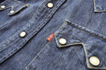 リーバイス Levi's DENIM WESTERN SHIRTS デニム ウエスタン シャツ ショートホーン 復刻 555 バレンシア 工場 97年製 90年代 90's 90s 長袖シャツ ブルー 103MT-1699