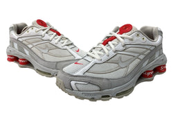 ナイキ NIKE 21年製 × Supreme シュプリーム SHOX RIDE 2 ショックス ライド ローカット シューズ 白 赤 DN1615-100 メンズ靴 スニーカー ホワイト 27.5cm 104S-1027