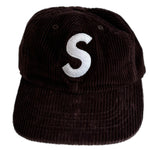 【中古】シュプリーム SUPREME コーデュロイ Sロゴ 6パネル Corduroy S Logo 6-Panel 帽子 メンズ帽子 キャップ ブラウン 201goods-567