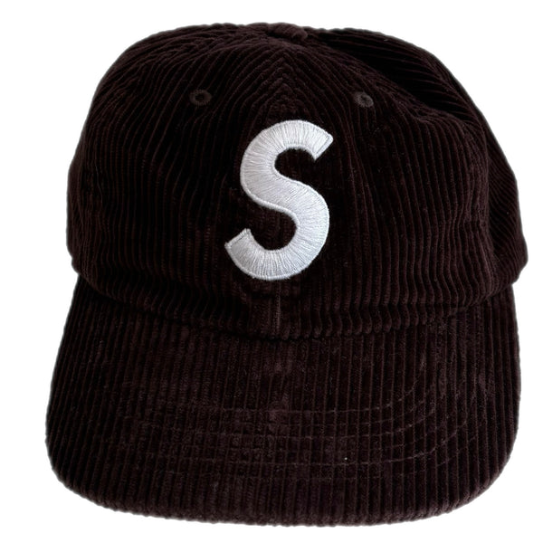 【中古】シュプリーム SUPREME コーデュロイ Sロゴ 6パネル Corduroy S Logo 6-Panel 帽子 メンズ帽子 キャップ ブラウン 201goods-567