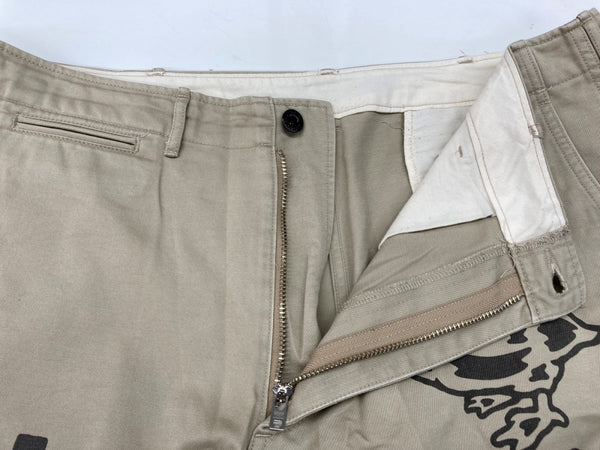ヒューマンメイド HUMAN MADE MILITARY PRINT CHINO ミリタリー プリント チノ パンツ 薄茶 プリント チノパン ベージュ XLサイズ 104MB-301