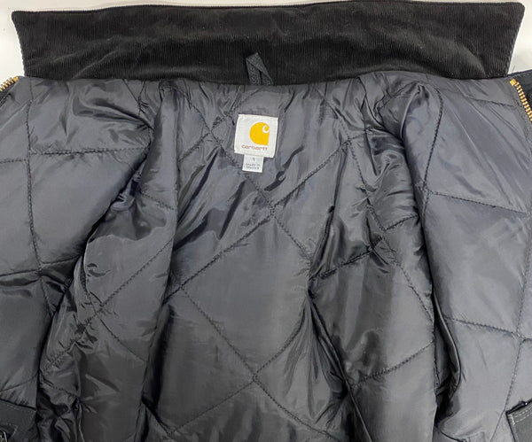 【曜日割引対象外】 カーハート Carhartt トラディショナルコート 企業ロゴ ダック ジャケット ブラック Sサイズ 201MT-4607 VB