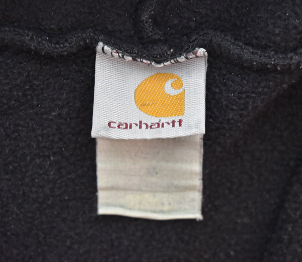 カーハート Carhartt 90s フルジップフーディー 刺繍ロゴ 90's ジップアップパーカー パーカ ブラック 103MT-3472