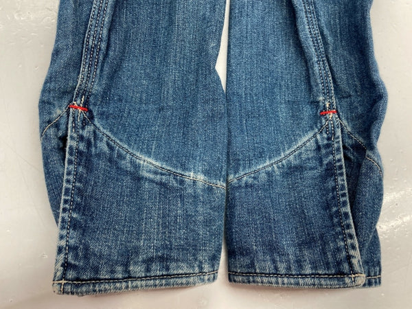 キャピタル KAPITAL MILITARY ミリタリー ワンピース オールインワン レギュラーカラー オープンカラー 開襟 DENIM デニム INDIGO インディゴ ワンピース ワンポイント ブルー SIZE0 104LT-56