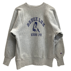 【曜日割引対象外】 チャンピオン Champion 90's BRUCE LEE REVERSE WEAVE スウェット グレー Lサイズ 201MT-4758 VB
