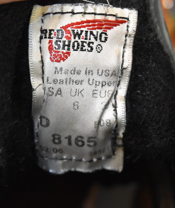 レッドウィング RED WING CLASSIC ROUND クラシック ラウンド ワーク ブーツ 8165 メンズ靴 ブーツ ワーク ブラック USA7 25cm 103S-1303