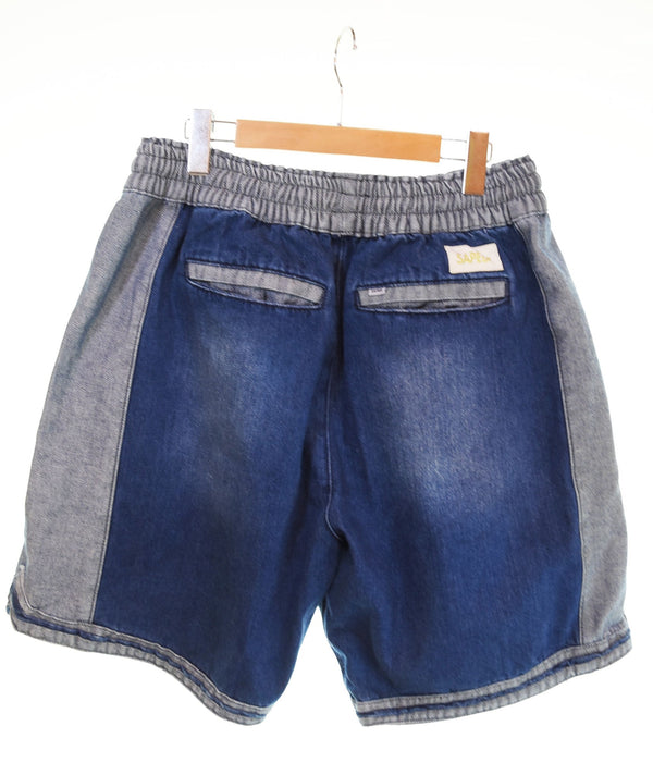 サプール SAPEur ヴィンテージ デニム ショートパンツ ハーフパンツ ブルー LLサイズ 103MB-514