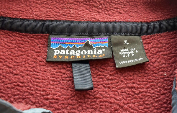 パタゴニア PATAGONIA 2005年 USA製 Synchilla Snap-T シンチラ スナップ T フリース プルオーバー ジャケット 25450 ジャケット ワインレッド LLサイズ 103MT-1419