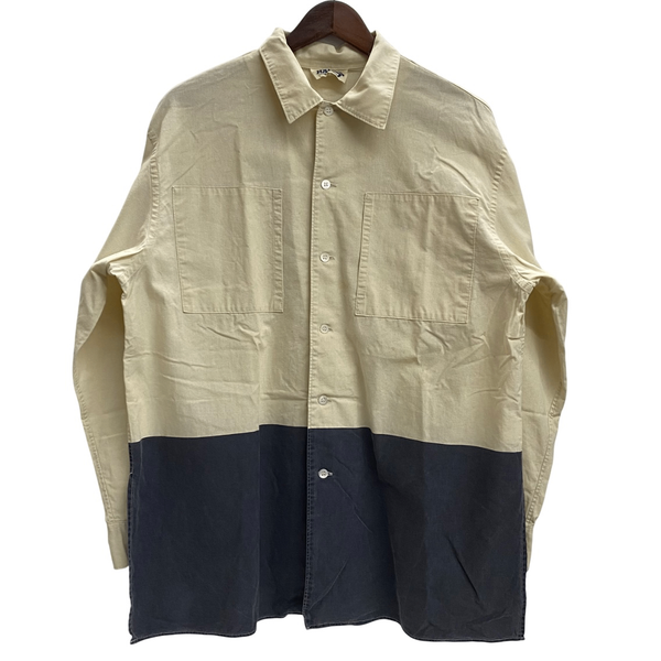 【曜日割引対象外】 ハイスポーティングギア HAI SPORTING GEAR 80's ツートーン切替 長袖シャツ ホワイト Mサイズ 201MT-4367 VB