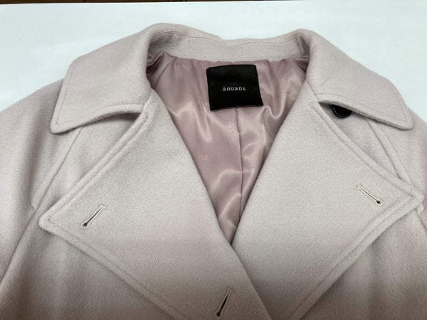アニュアンス  anuans ウール トレンチコート スタンドカラー チェスター ラグラン ドレープ スロートタブ オーバーサイズ PINK 1523500287-0 コート 無地 ピンク Sサイズ 104LT-250