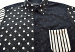 サイト s’yte ヨウジヤマモト Dot Stripe Pannel Shirt ドットストライプパネルロングシャツ UH-B59-801 3 長袖シャツ 103MT-1041