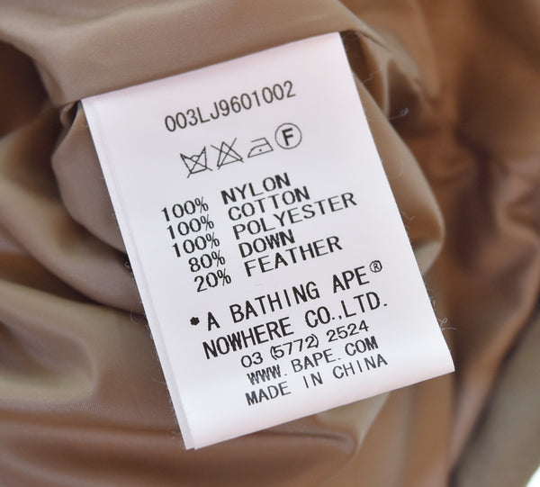アベイシングエイプ A BATHING APE   URSUS BAPE アーサスベイプ DOWN VEST ダウンベスト  003LJ9601002 ベスト Sサイズ 103MT-3152