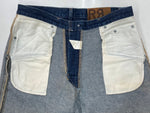 ダブルアールエル RRL 90s DENIM PANTS デニム パンツ ジップフライ ジーパン ジーンズ USA製 Ralph Lauren インディゴ 青 ロゴ R004 デニム ブルー サイズ 33 104MB-221